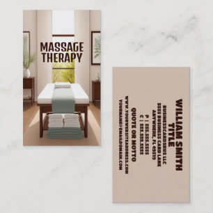 Massage Therapeut Massagetafel Visitekaartje