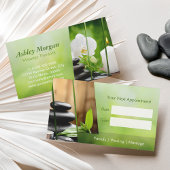 Massage Therapeut Meditatie Salon Afspraak Afsprakenkaartje