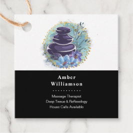 Massage Therapeute Salon Spa Stylist Zen Steen Han Bedankjes Labels