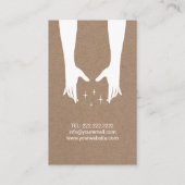 Massage Therapie Healing Handen Spa Rustieke Kraft Visitekaartje (Achterkant)