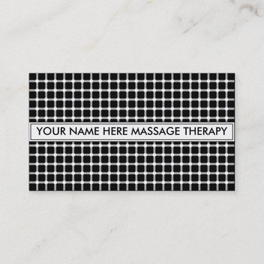 MASSAGE THERAPIE ILLUSION BLACK VISITEKAARTJE (Voorkant)
