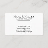 *~* Massage Therapie Massage Therapists Waterverf Visitekaartje (Achterkant)