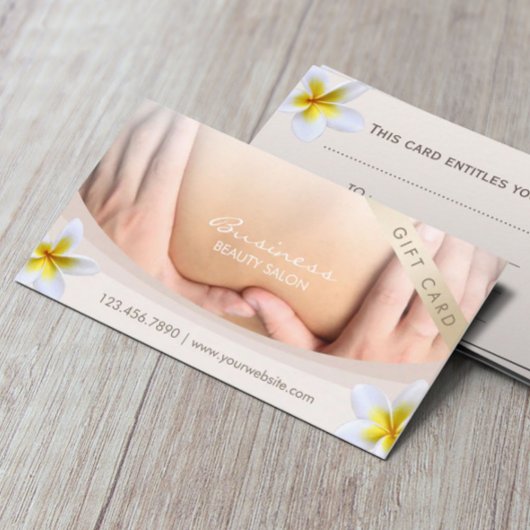 Massage Therapie Tropische Bloem Salon Gift Kortingskaartje