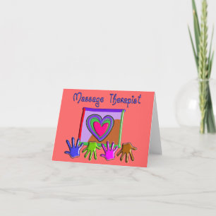 Massage Therapist Artsy & Funky Notecards Kaart