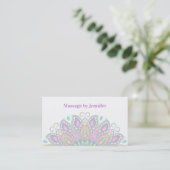 Massage Therapist Beauful Mandala Visitekaartjes (Staand voorkant)