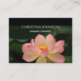 Massage Therapist Beautician Zen Lotus Appointment Visitekaartje