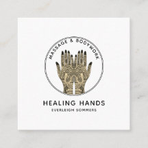 Massage Therapist Body Work Mehndi Henna Square Bu