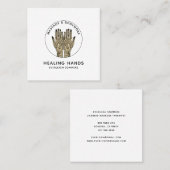 Massage Therapist Body Work Mehndi Henna Square Vierkante Visitekaartje (Voorkant / Achterkant)