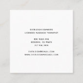 Massage Therapist Body Work Mehndi Henna Square Vierkante Visitekaartje (Achterkant)