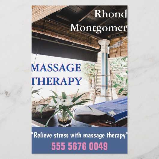 Massage Therapist Business Adverteren brochure (Voorkant)