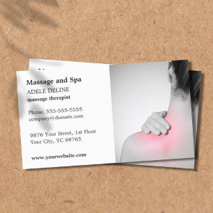 Massage Therapist Business Card Template Visitekaartje