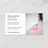 Massage Therapist Business Card Template Visitekaartje (Voorkant)