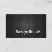 Massage Therapist Cool Black Metal Simpliciet Visitekaartje (Voorkant)
