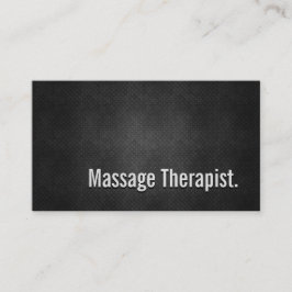 Massage Therapist Cool Black Metal Simpliciet Visitekaartje