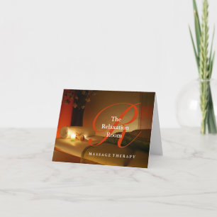 Massage Therapist Customizable Thank You Card Bedankkaart