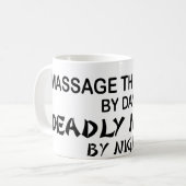 Massage Therapist Deadly Ninja bij nacht Koffiemok (Voorkant links)