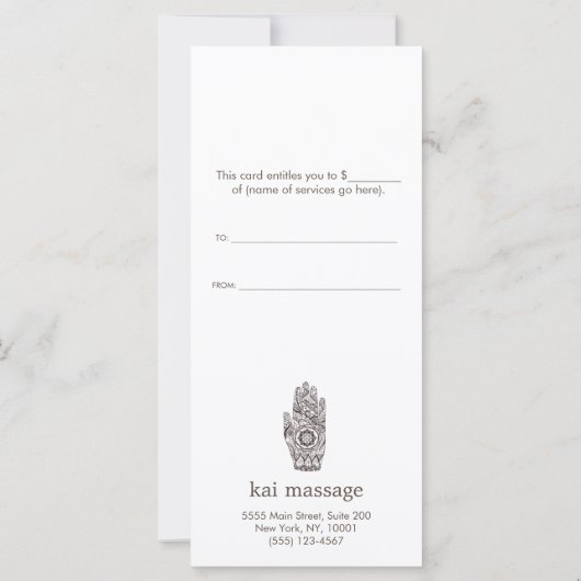 Massage Therapist Energy Healer Henna Lotus (Achterkant)