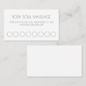 Massage Therapist Flat Loyalty Card (Voorkant / Achterkant)