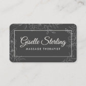 Massage Therapist Floral Visitekaartje (Voorkant)