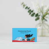 Massage Therapist Fun Biz Card 3 Visitekaartje (Staand voorkant)