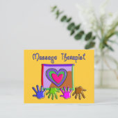 Massage Therapist Funky Artsy Design Gifts Briefkaart (Staand voorkant)