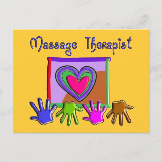 Massage Therapist Funky Artsy Design Gifts Briefkaart (Voorkant)