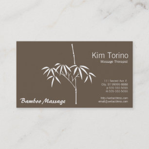 Massage Therapist Garden Bamboo Visitekaartje