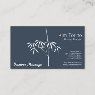 Massage Therapist Garden Bamboo w/AMTA Visitekaartje