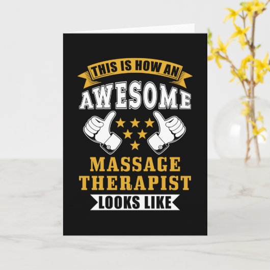 Massage Therapist Gift Kaart (Gele Bloem)