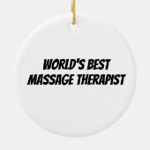 Massage Therapist Gifts Keramisch Ornament (Achterkant)