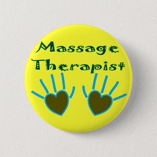 Massage Therapist Heart Hands Gifts Ronde Button 5,7 Cm (Voorkant)