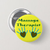 Massage Therapist Heart Hands Gifts Ronde Button 5,7 Cm (Voorkant /achterkant)