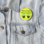 Massage Therapist Heart Hands Gifts Ronde Button 5,7 Cm (In situ)