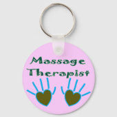 Massage Therapist Heart Hands Gifts Sleutelhanger (Voorkant)