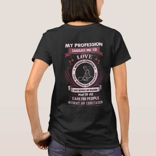 Massage Therapist heeft dit geleerd T-shirt (Achterkant)