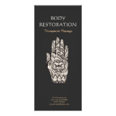 Massage Therapist Henna Dragonfly Tattoo Hand 4 Reclamekaart (Voorkant)