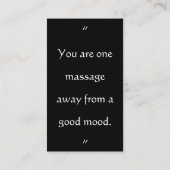 Massage Therapist Japanse tuinboe Visitekaartje (Achterkant)