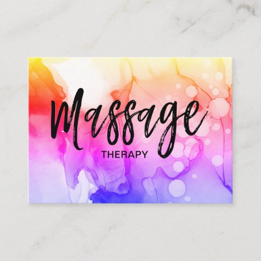*~* Massage Therapist Logo Massage Therapy QR code Visitekaartje (Voorkant)