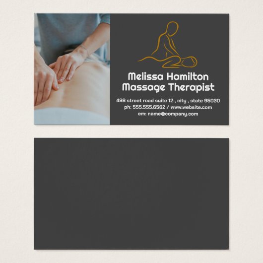 Massage Therapist Logo Visitekaartje (Voorkant /achterkant)
