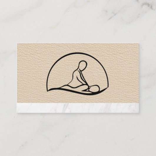 Massage Therapist Logo | Visitekaartje van het blo (Achterkant)