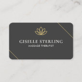 Massage Therapist Lotus Modern Professional Visitekaartje (Voorkant)