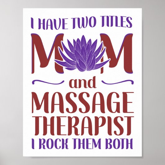 Massage Therapist massage therapie Ik heb twee mas Poster (Voorkant)