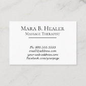 * * Massage Therapist massage therapie - Waterverf Visitekaartje (Achterkant)
