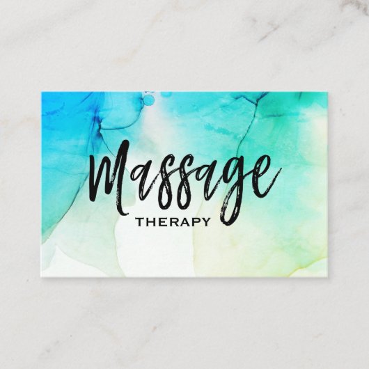 * * Massage Therapist massage therapie - Waterverf Visitekaartje (Voorkant)