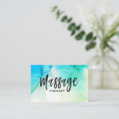 * * Massage Therapist massage therapie - Waterverf Visitekaartje (Staand voorkant)