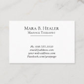* * Massage Therapist massage therapie - Waterverf Visitekaartje (Achterkant)