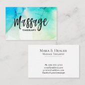 * * Massage Therapist massage therapie - Waterverf Visitekaartje (Voorkant / Achterkant)