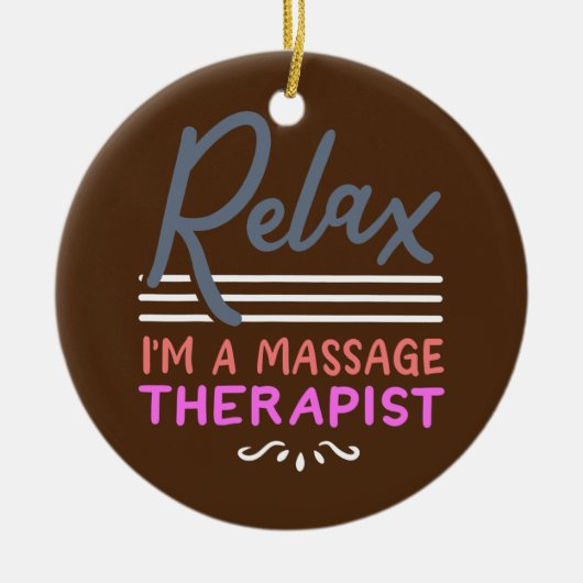 Massage Therapist Massage Therapy Keramisch Ornament (Voorkant)