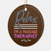 Massage Therapist Massage Therapy Keramisch Ornament (Links)