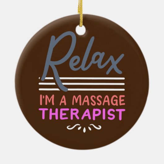 Massage Therapist Massage Therapy Keramisch Ornament (Achterkant)